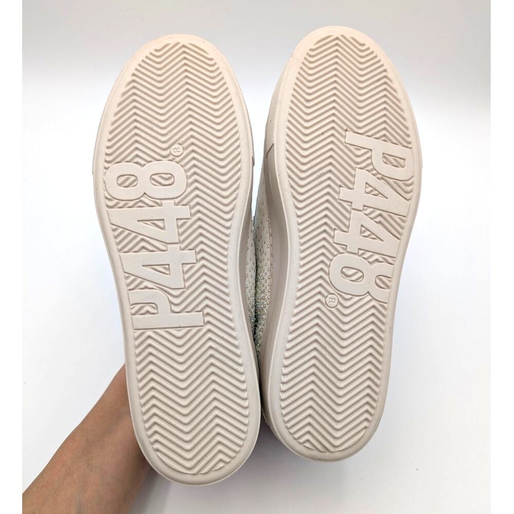 P448 Thea Platform Sneaker Shoes Lace-Up Women's White Size US8.5 EU39 - Picture 8 of 12